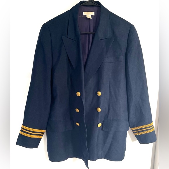 Brooks Brothers Vintage Nautical Linen Women's Blazer Jacket - Picture 3 of 11